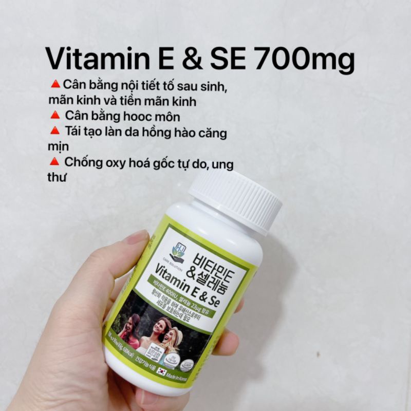 Viên Uống HJ Care Solution Vitamin E & Selenium 700mg