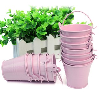 12 Cái Xô Kim Loại Mini Màu Kẹo Bán Chạy