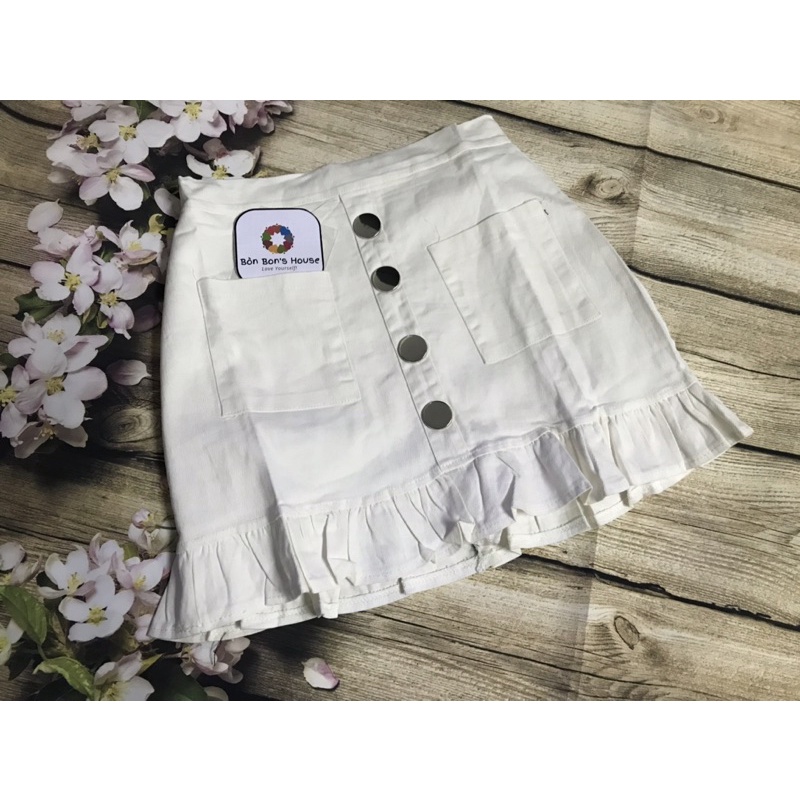 Chân váy Kaki phối nút hàng thiết kế cao cấp | BigBuy360 - bigbuy360.vn