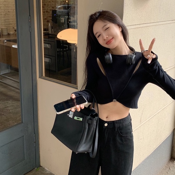 Áo Lửng Tay Dài Thời Trang Quyến Rũ Dành Cho Nữ