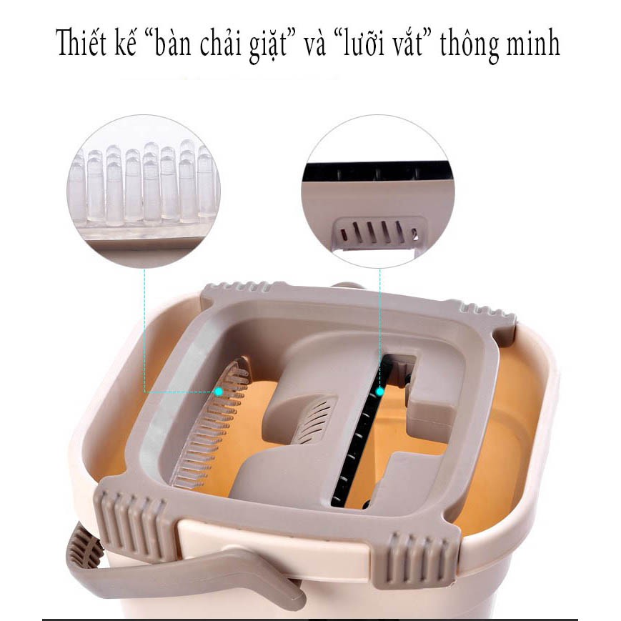 Bộ lau nhà ❤ FREESHIP ❤ cây lau nhà, chổi lau nhà tự vắt