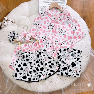 Bộ Pijama Lụa Mịn Tay Cánh Dơi (40 - 60kg)