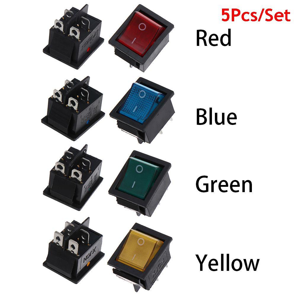 Set 5 Công Tắc Bật / Tắt 2 Vị Trí 4 Pin