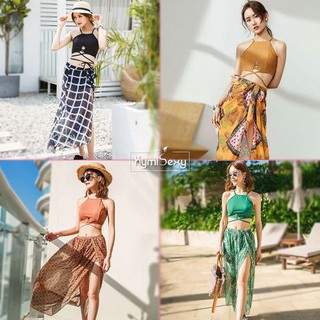 Set đồ đi biển kèm khăn choàng thổ cẩm 19877