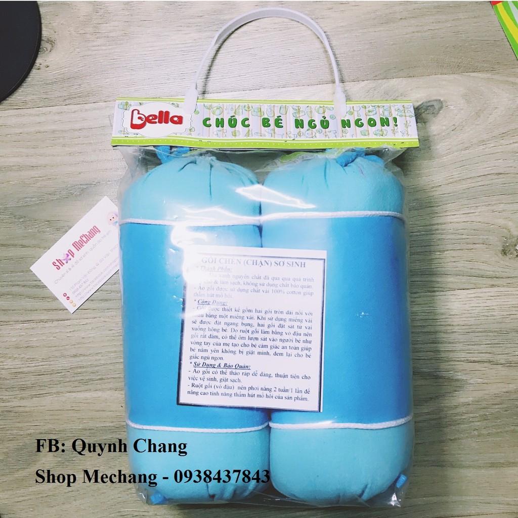 BỘ GỐI CHẸN VỎ ĐỖ BELLA (hình shop chụp)