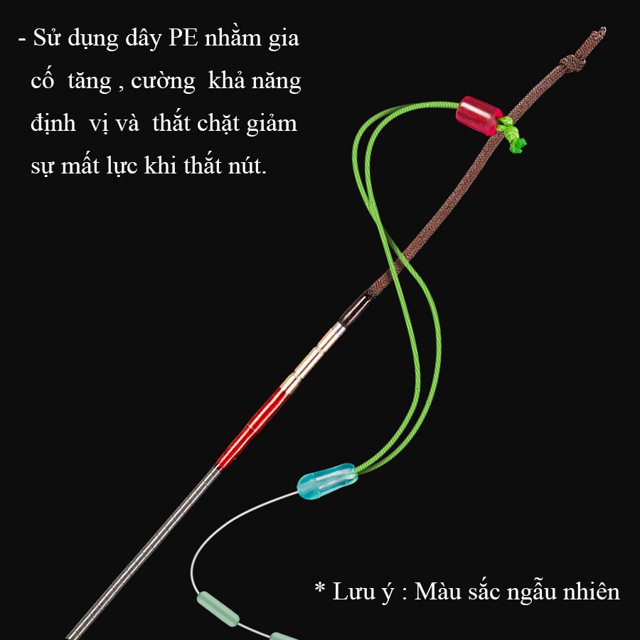 Sét 10 Dây PE Nối Đầu Cần Câu Đơn, Câu Đài Chống Nổ Trục Cao Cấp PK-20