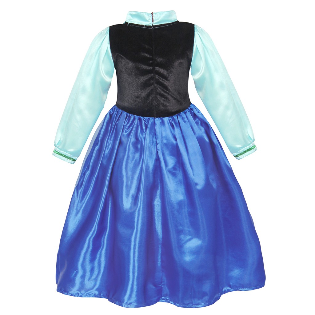 Cute Princess Anna Dress in Cartoon for Baby with Cloak For Chrismas Halloween Birthday Party Cosplay Gift