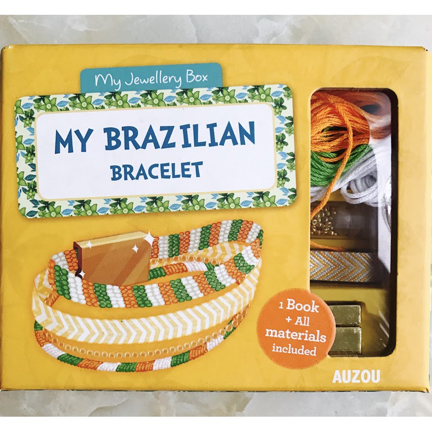 Sách Usborne hướng dẫn làm thủ công cho bé 6-8 tuổi: My brazilian bracelet (kèm dụng cụ)