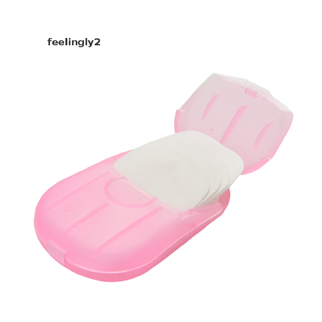 1 Hộp Giấy Xà Phòng Rửa Tay Tạo Bọt Có Mùi Thơm Tiện Dụng Khi Đi Du Lịch