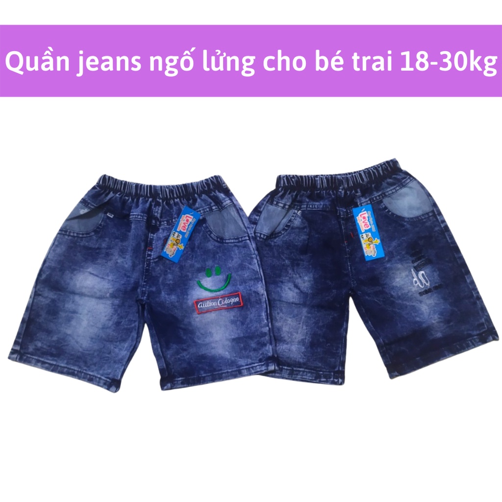 Quần jeans ngố lửng chất đẹp cho bé trai 18-30kg