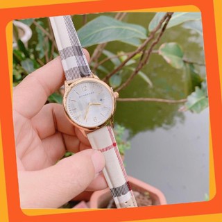 Đồng hồ nữ Burberry BB15 dây mix vải và da cao cấp độc đáo - Versa.watch