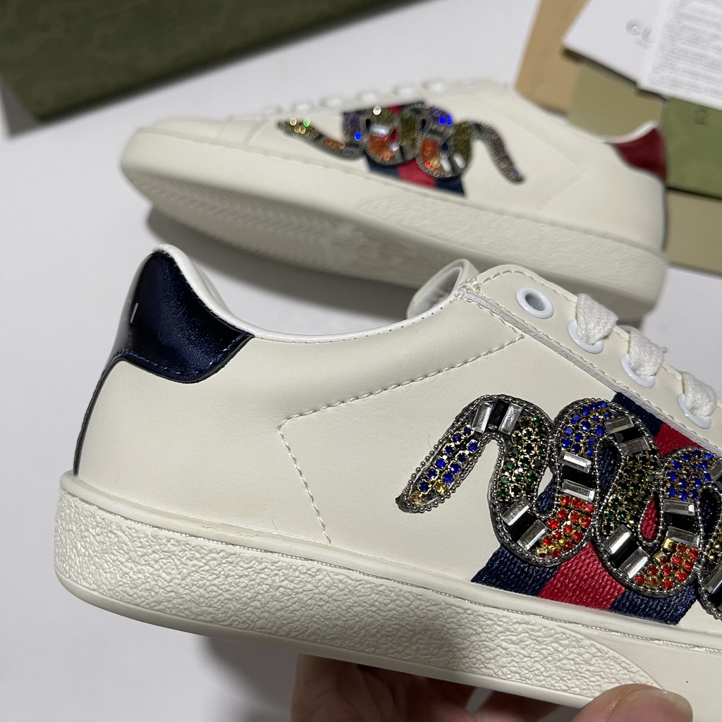 giày GUCCI ace rắn đính đá cao cấp mới