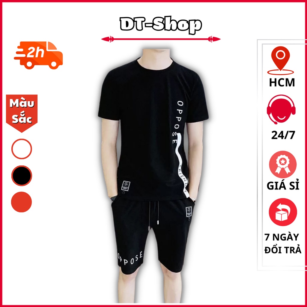 Bộ đồ nam hè OPPO dáng đứng chất thun thoáng mát