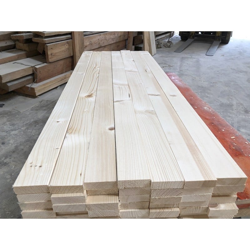Thanh gỗ thông mặt rộng 7cm x dày 1,4cm x dài 100cm + láng mịn 4 mặt