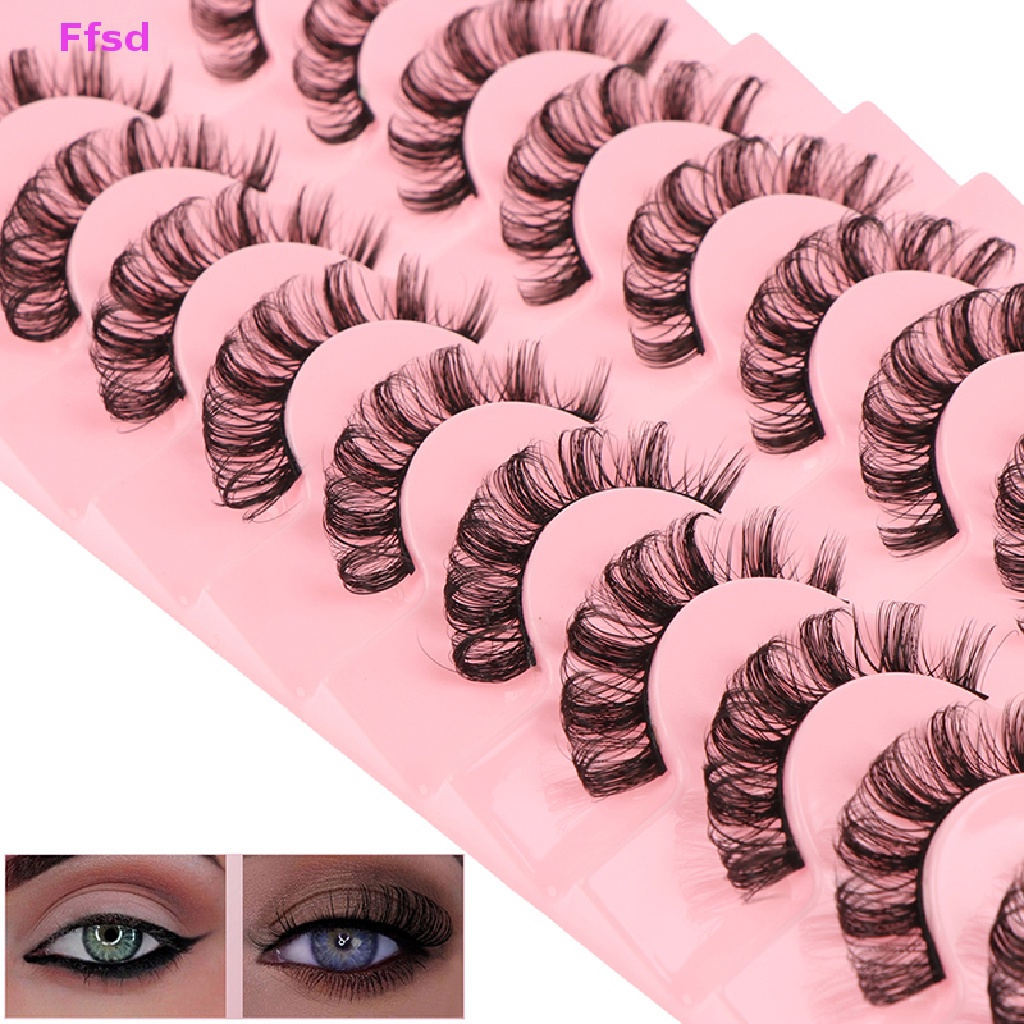 Bộ 10 Cặp Lông Mi Giả 3D Nhiều Màu Sắc
