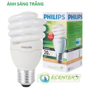 Đèn Compact Philips Tornado 20W CDL E27 ( Ánh sáng Trắng + Vàng )