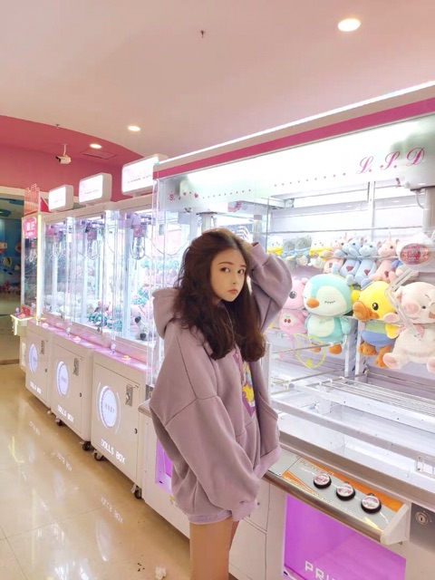 Áo hoodie tím in hình stay calm dáng freesize siêu xinh |HÌNH THẬT Ở HAI HÌNH CUỐI| | BigBuy360 - bigbuy360.vn