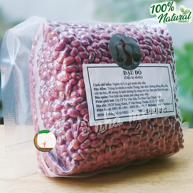 ĐẬU ĐỎ THUẦN CHỦNG HỮU CƠ TỰ NHIÊN 100% 300g-500g ( Hạt đỗ đỏ ) dùng nấu chè, làm giá đậu, làm bánh &amp; sữa...