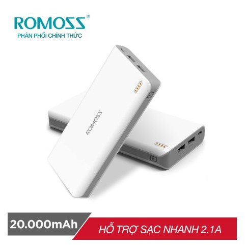 [Chính hãng] Sạc dự phòng ROMOSS 20000mAh cao cấp dành cho điện thoại thông minh