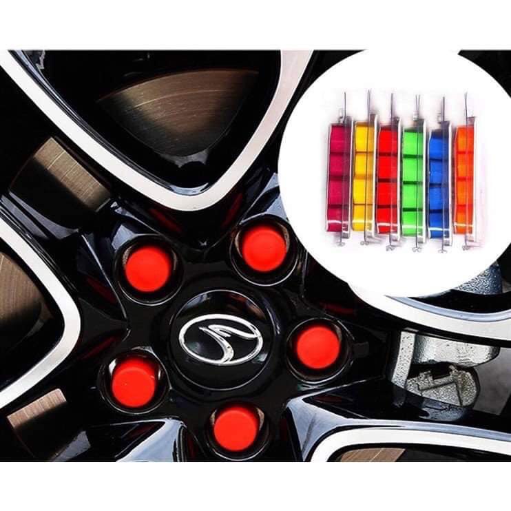 Chụp ốc lazang ô tô, xe hơi, trang trí, bảo vệ, 20 chiếc, size 17/19/21, màu theo lựa chọn