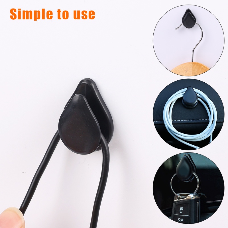 Móc Treo Đồ Gắn Xe Hơi Hình Giọt Nước Đơn Giản Không Để Lại Dấu Vết