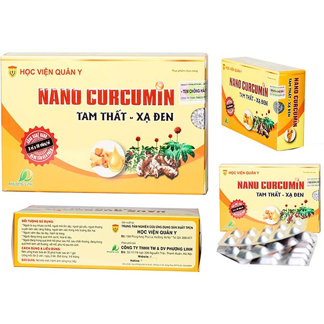 [CHÍNH HÃNG] NANO CURCUMIN TAM THẤT XẠ ĐEN – HỌC VIỆN QUÂN Y