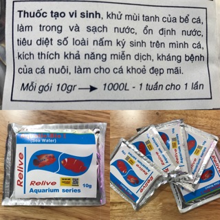 Men vi sinh bổ sung hệ vi sinh cho bộ lọc, khử mùi tanh. Ức chế các mầm bệnh, giúp cá phát triển. Tạo chất kháng nấm