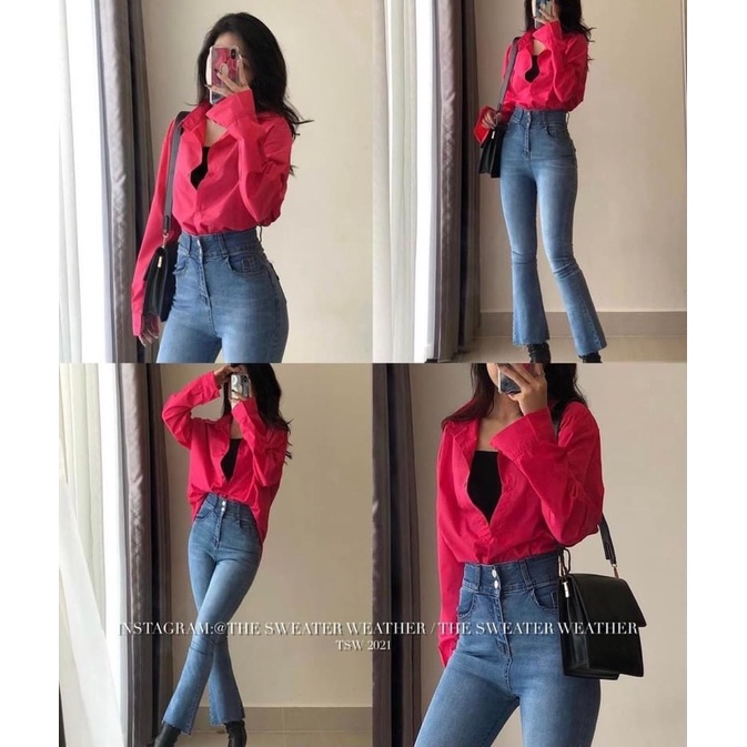 Áo sơ mi thô gam màu siêu hot hit