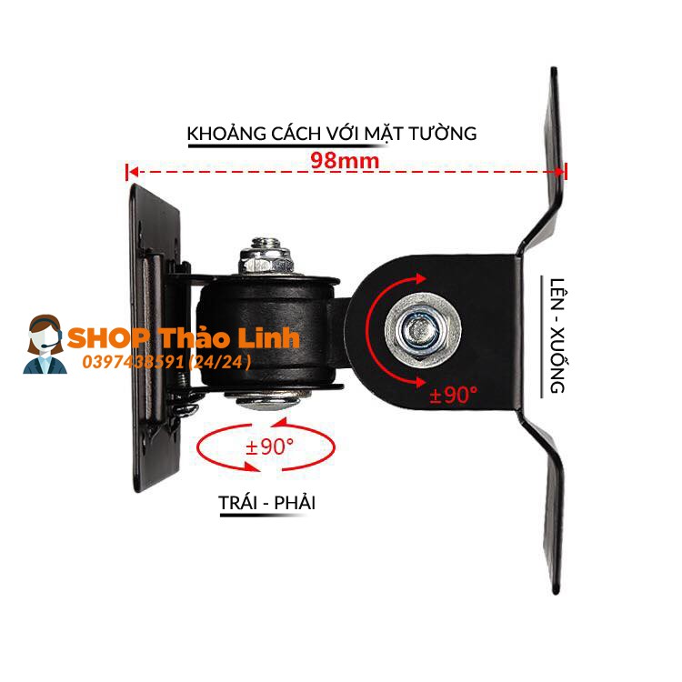 Giá Treo Màn Hình Máy Tính Xoay 180 Độ ( F01 )  17-32 inch Thiết Kế Treo Tường