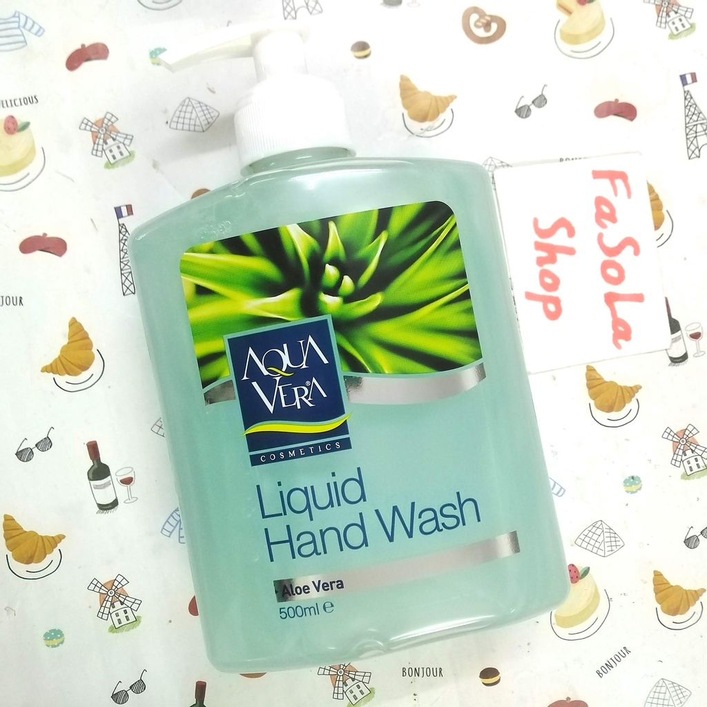Nước rửa tay AQUA VERA Thổ Nhĩ Kỳ 500ml dung dịch rửa tay, xà phòng hồng xanh trắng tím