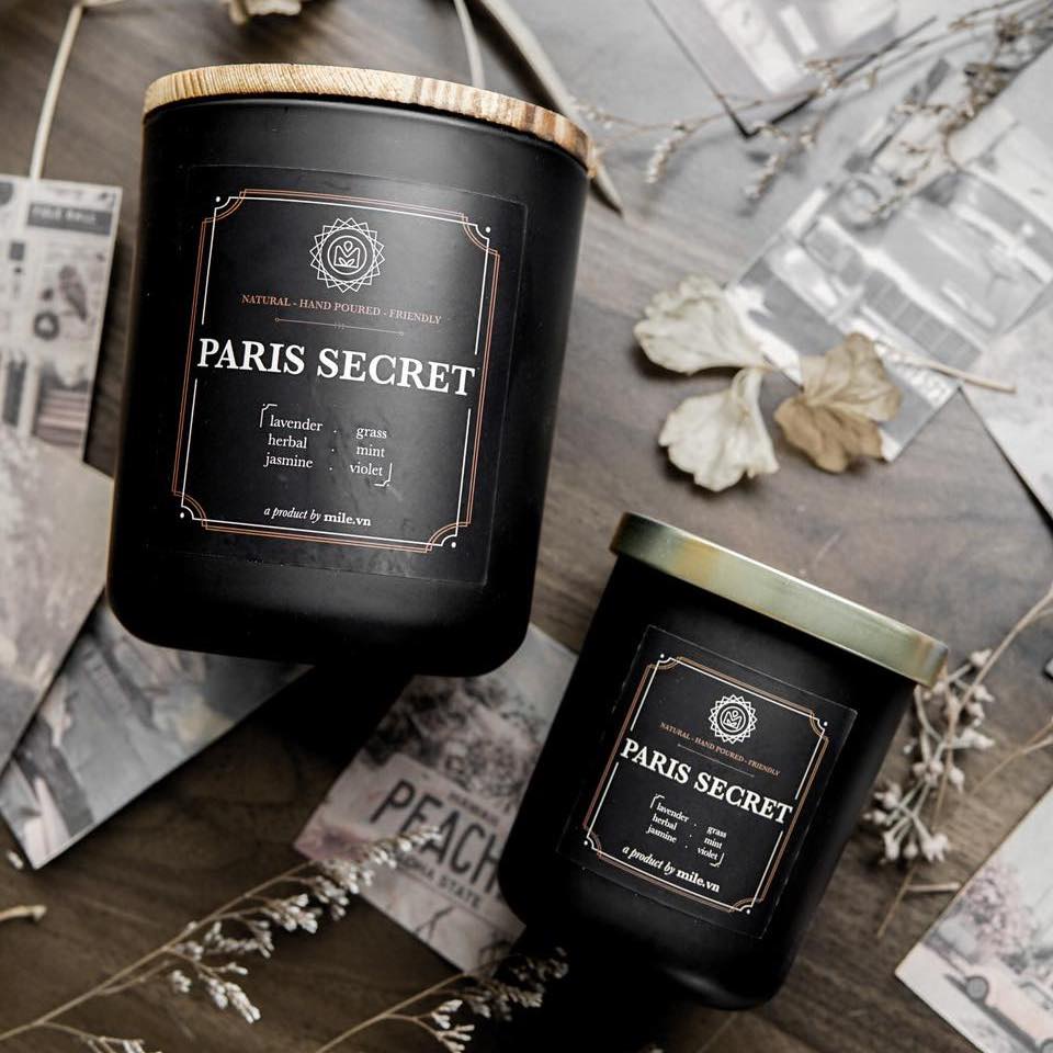 Nến thơm thiên nhiên Hoa Oải Hương - mile.vn - Paris Secret - Jasmine Lavender