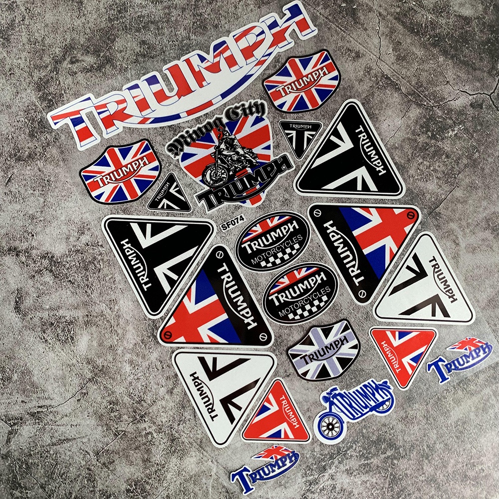 Miếng Dán Phản Quang Chống Thấm Nước Trang Trí Mũ Bảo Hiểm Xe Mô Tô Triumph