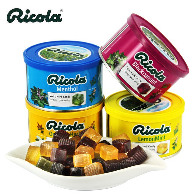 (2 vị) Kẹo thảo mộc Ricola hộp thiếc 100gr