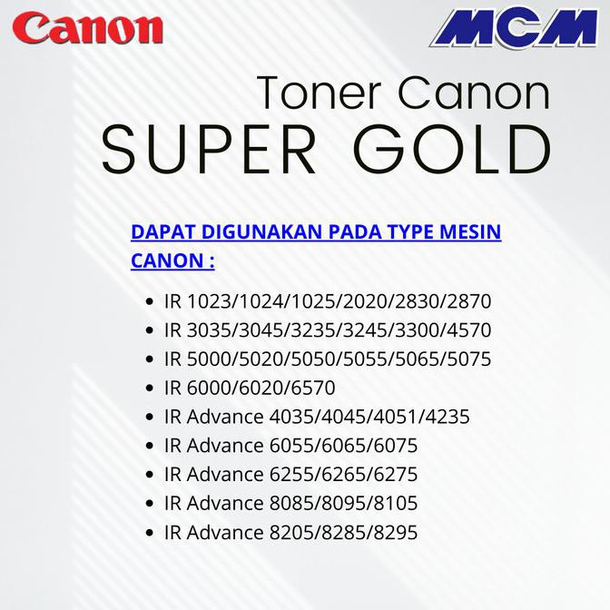 MCM Toner CANON IR 5000 4570 5075 6570 IR ADV 6075 6275MM