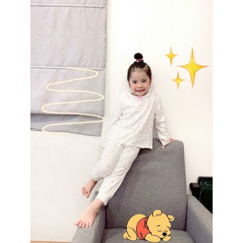 SET 3 BỘ HOA COTTON DÀI TAY CHO BÉ GÁI