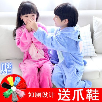 Bộ đồ ngủ động vật 4 trẻ em Bộ Đồ Ngủ 5 bé gái 6 bé gái 7 bé 8 tuổi flannel 9 bé trai 10 bé khủng long 2 bé 3