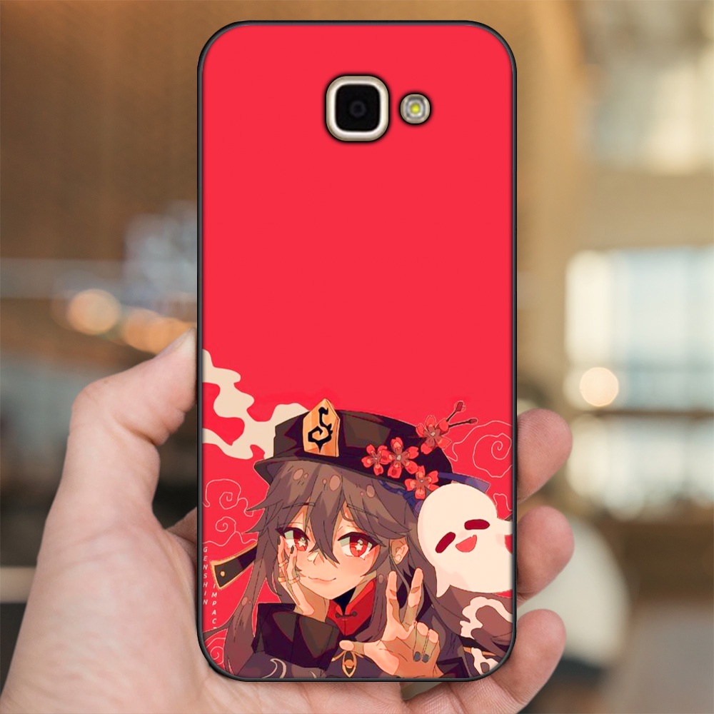 Ốp lưng Samsung A9 Pro viền đen in hình Hutao Genshin Impact