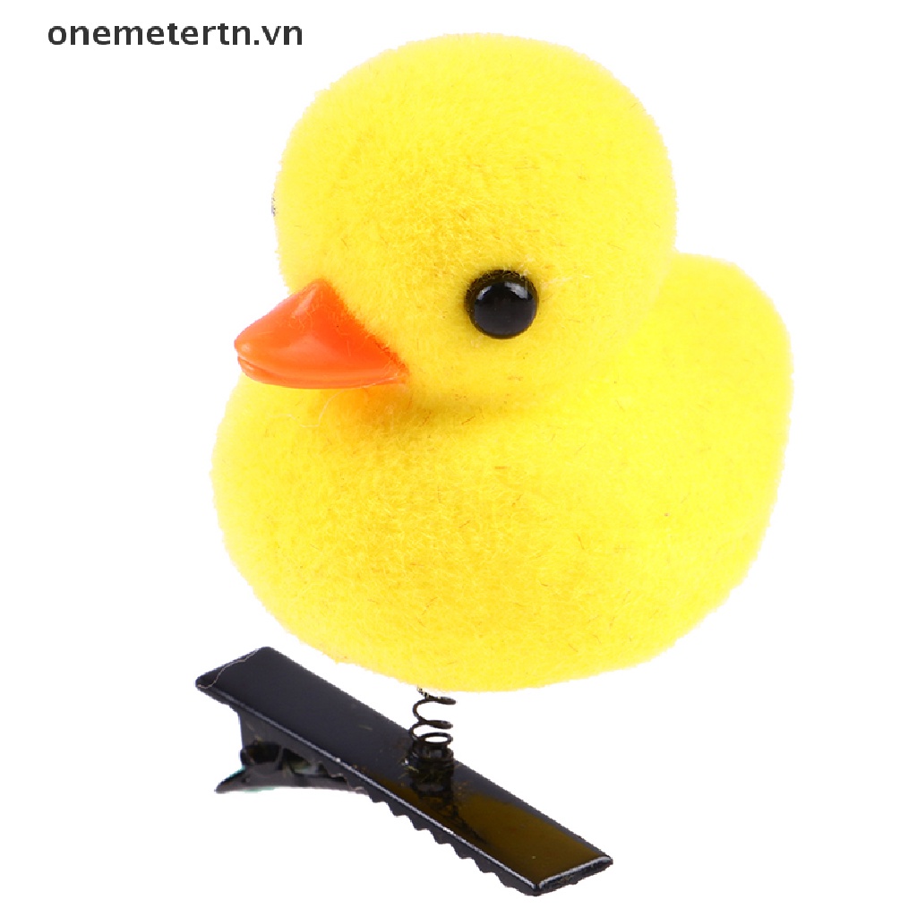 Onemetertn Kẹp Tóc Hình Chú Vịt Vàng Vui Nhộn Cho Bé