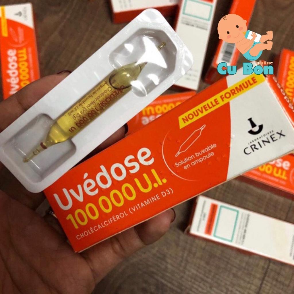 Vitamin D3 Uvedose liều cao 100000 UI của Pháp 1 liều cho 3 tháng cho trẻ từ 18 tháng trở lên phụ nữ có thai người lớn