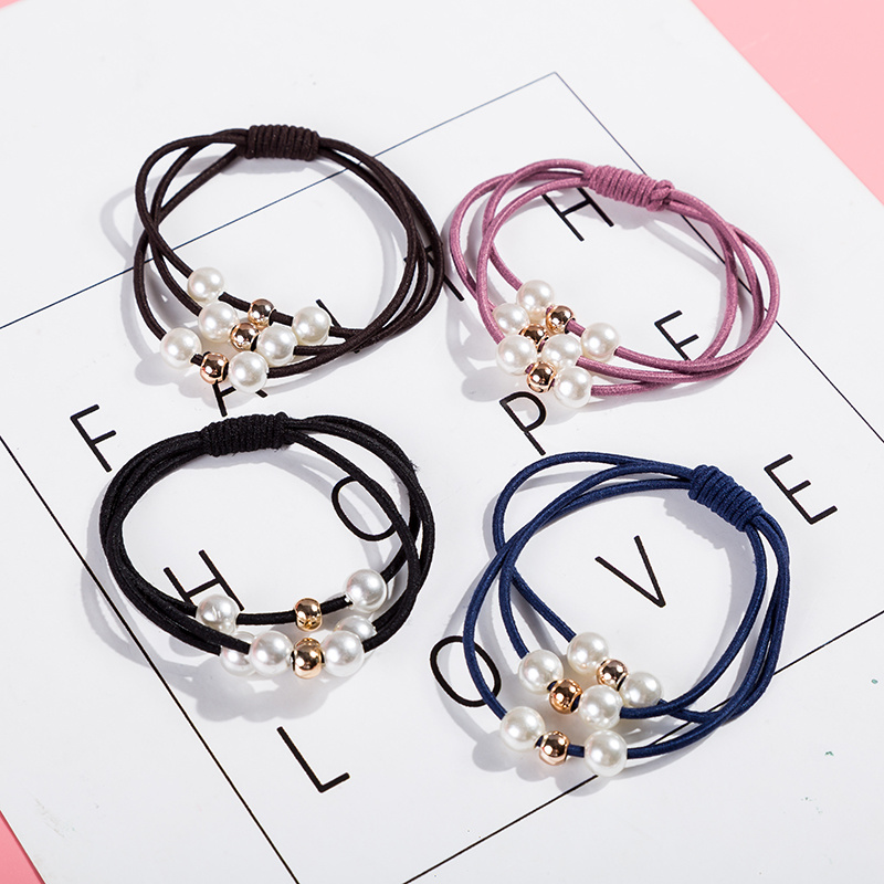 We Flower Dây Cột Tóc Xỏ Hạt Ngọc Trai Nhân Tạo Đơn Giản Thời Trang Cho Nữ