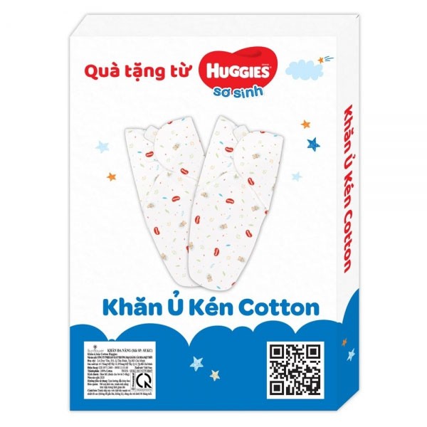 Khăn ủ kén cotton cho bé - Quà tặng Huggies