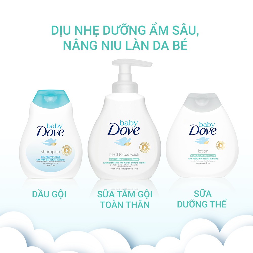 Sữa tắm gội toàn thân Baby Dove cho da nhạy cảm 200ml | BigBuy360 - bigbuy360.vn