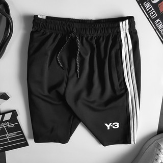 Quần short nam chất vải thun co giãn 4 chiều cao cấp có 3 sọc trăng Y-3, QĐ891