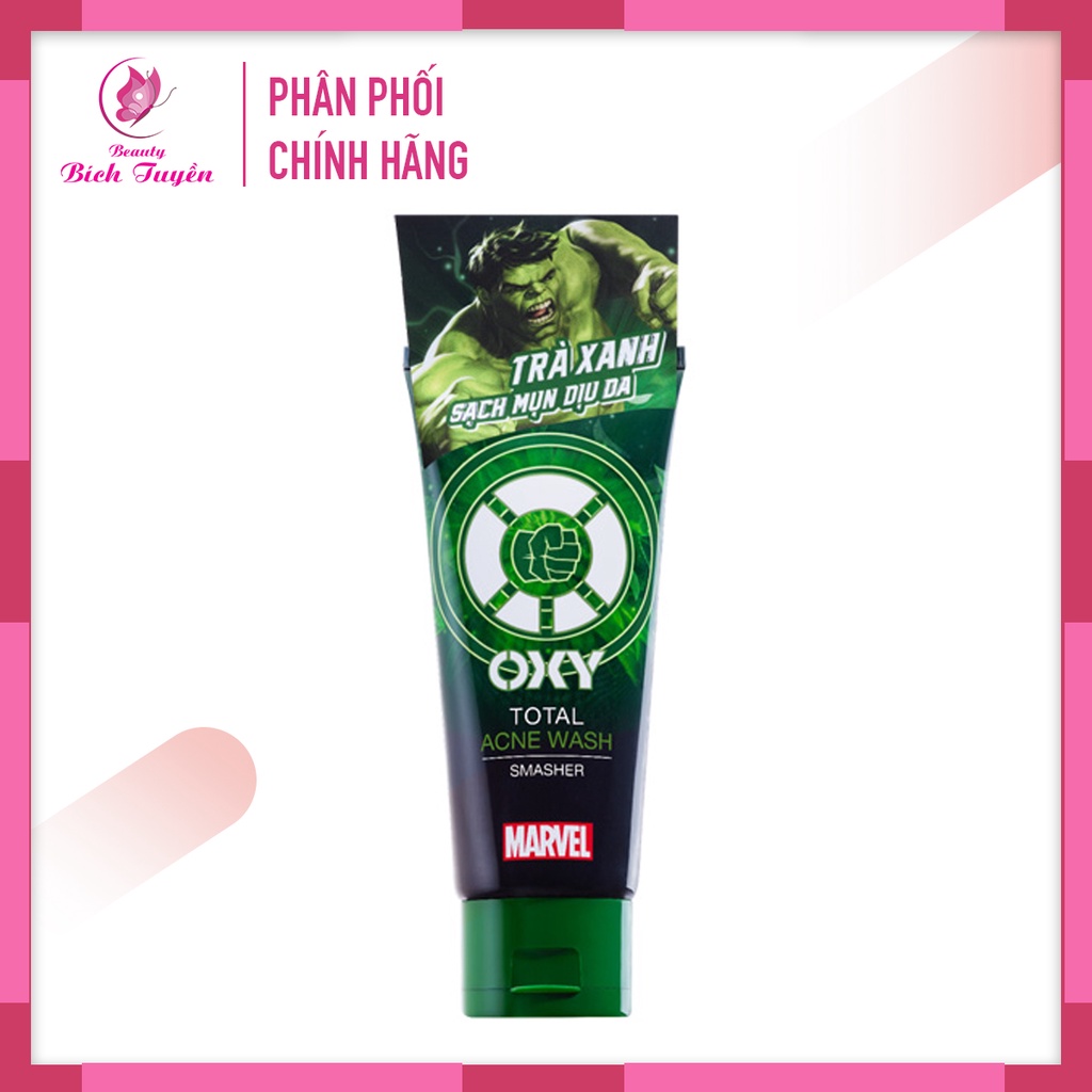 Kem Sữa Rửa Mặt OXY TOTAL ACNE WASH SMASHER MARVEL Làm Dịu Da - Kiểm Soát Nhờn 100g BT Cosmetic