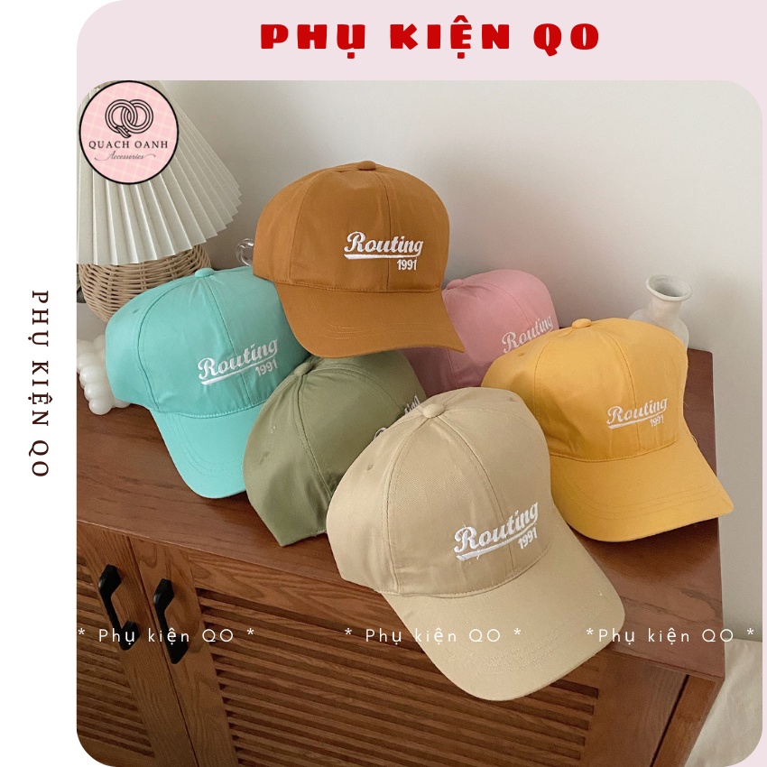 [ Tặng Bờm Cài Tóc ] Mũ lưỡi trai ,nón kết KAKI thêu họa tiết phong cách Hàn Quốc CAP09