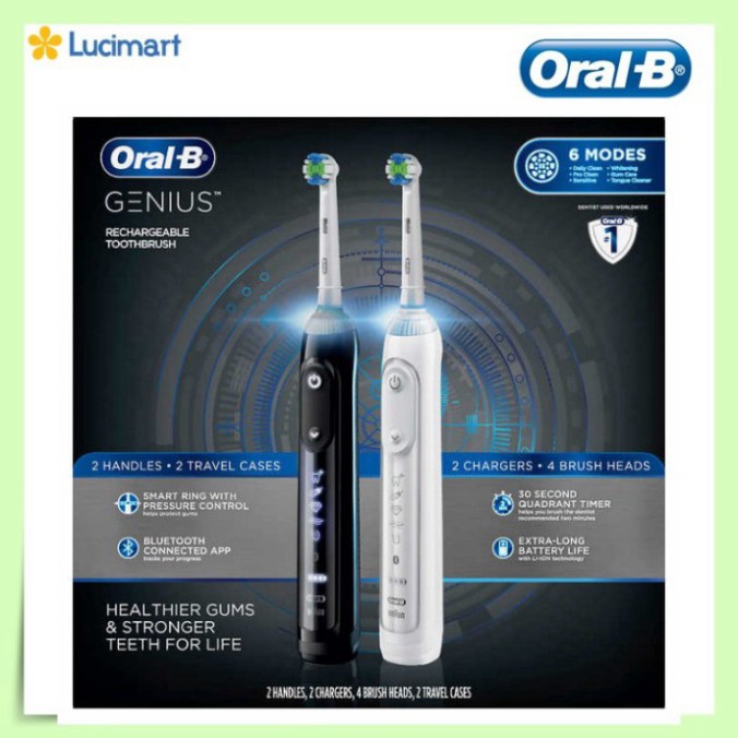 SIÊU GIẢM GIÁ Bàn chải điện Oral B Pro 1000 Pro 3000 Pro 5000 Pro 6000 Genius [Hàng Đức] SIÊU GIẢM GIÁ