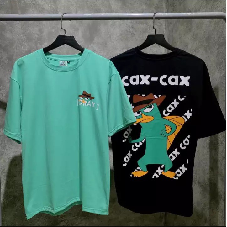 Áo thun unisex form rộng tay lỡ Perry Cax Cax chất cotton co giãn