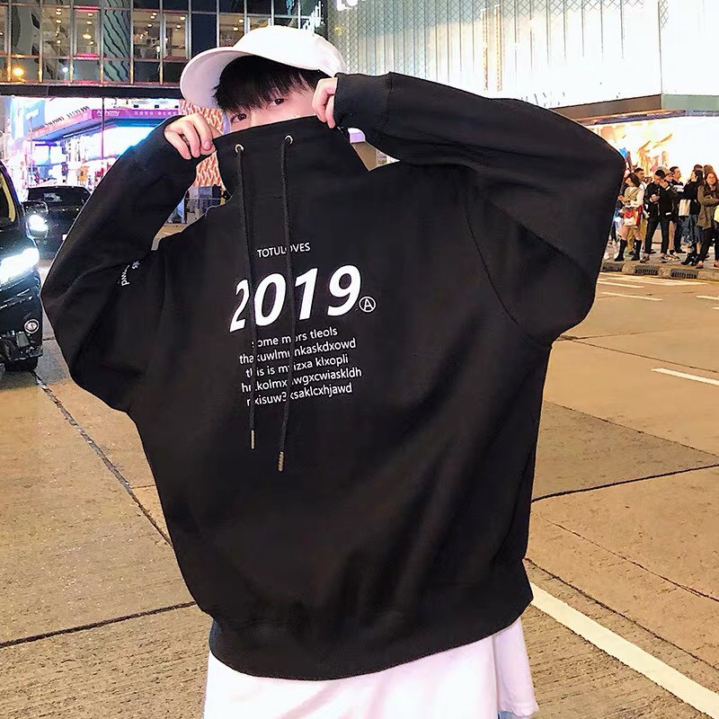 Áo hoodie nỉ unisex form rộng Cổ Lọ 2019 nam nữ phong cách ulzzang Wind | BigBuy360 - bigbuy360.vn