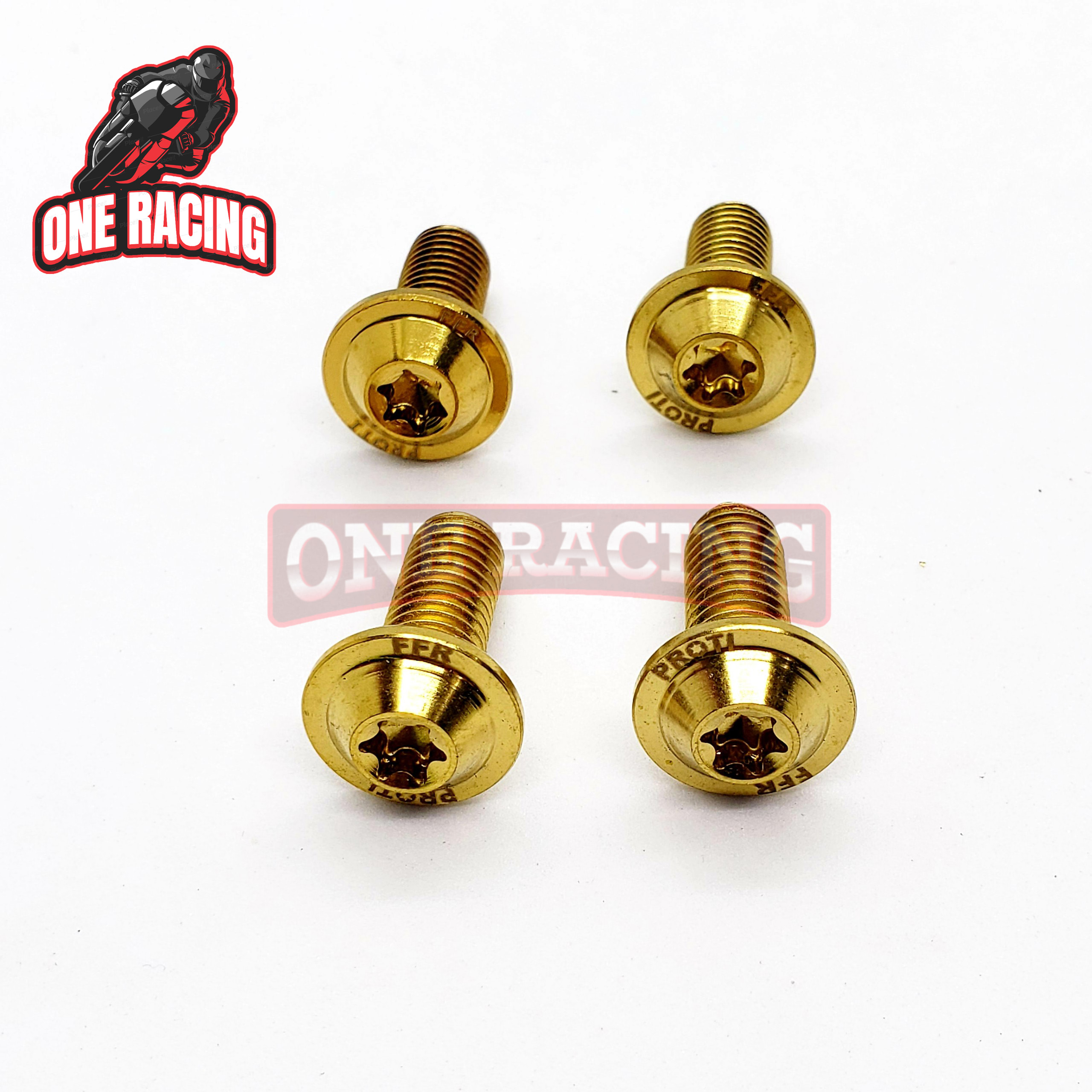 4 Ốc gắn đĩa PROTI 8ly2 xì vàng gold, Inox CNC cao cấp