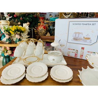 BỘ ẤM CHÉN SỨ SƯƠNG☘️🌺 BỘ TÁCH TRÀ SỨ SƯƠNG NỔI HOA HỒNG